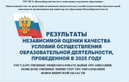 Результаты независимой оценки качества условий осуществления образовательной деятельности, проведённой в 2025 году